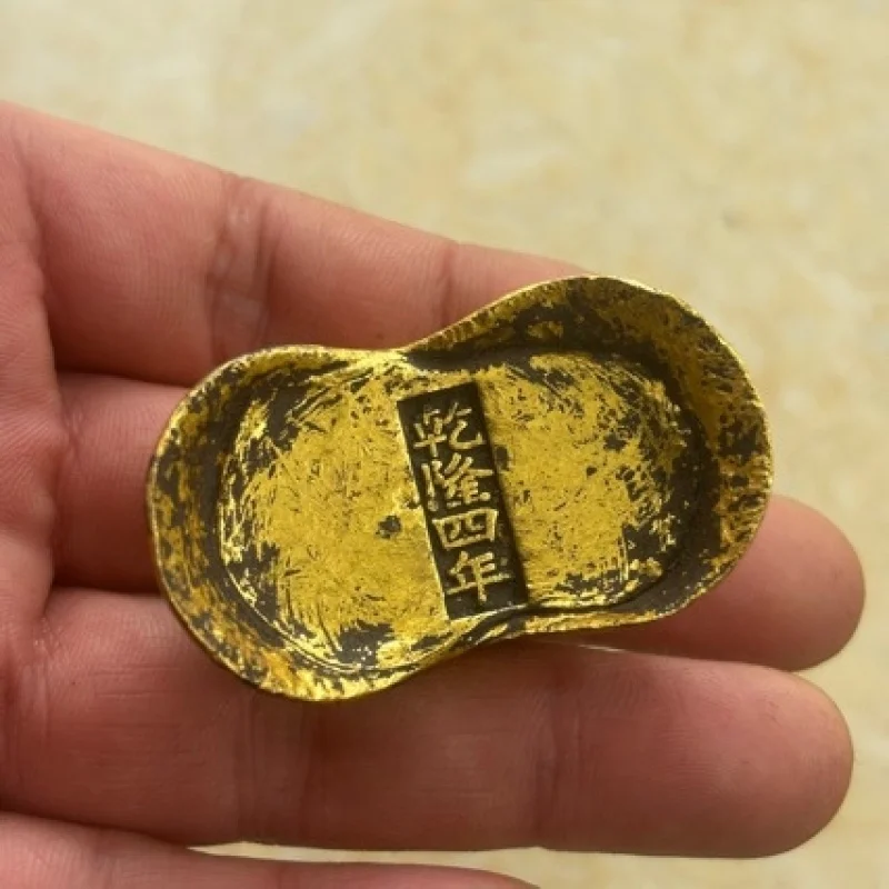 Qianlong 4th Year , Bar, Coin, Ingot, Block, Brick, Gold Film Props, Decorative Items Wholesa