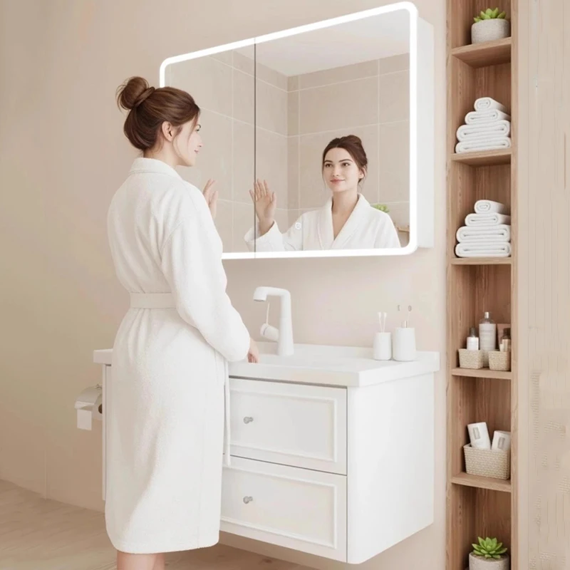 Белый органайзер, полки для хранения шкафа для ванной комнаты, туалетная витрина, роскошный шкаф, современная модная мебель Archivadores