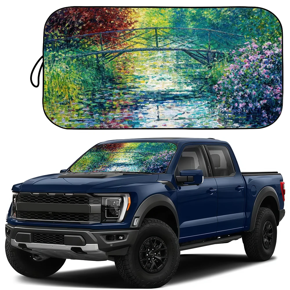 

Art Painting Claude Monet Windshield Sun Shade For Car Car Windshield Sunshade Front Window Sunshade