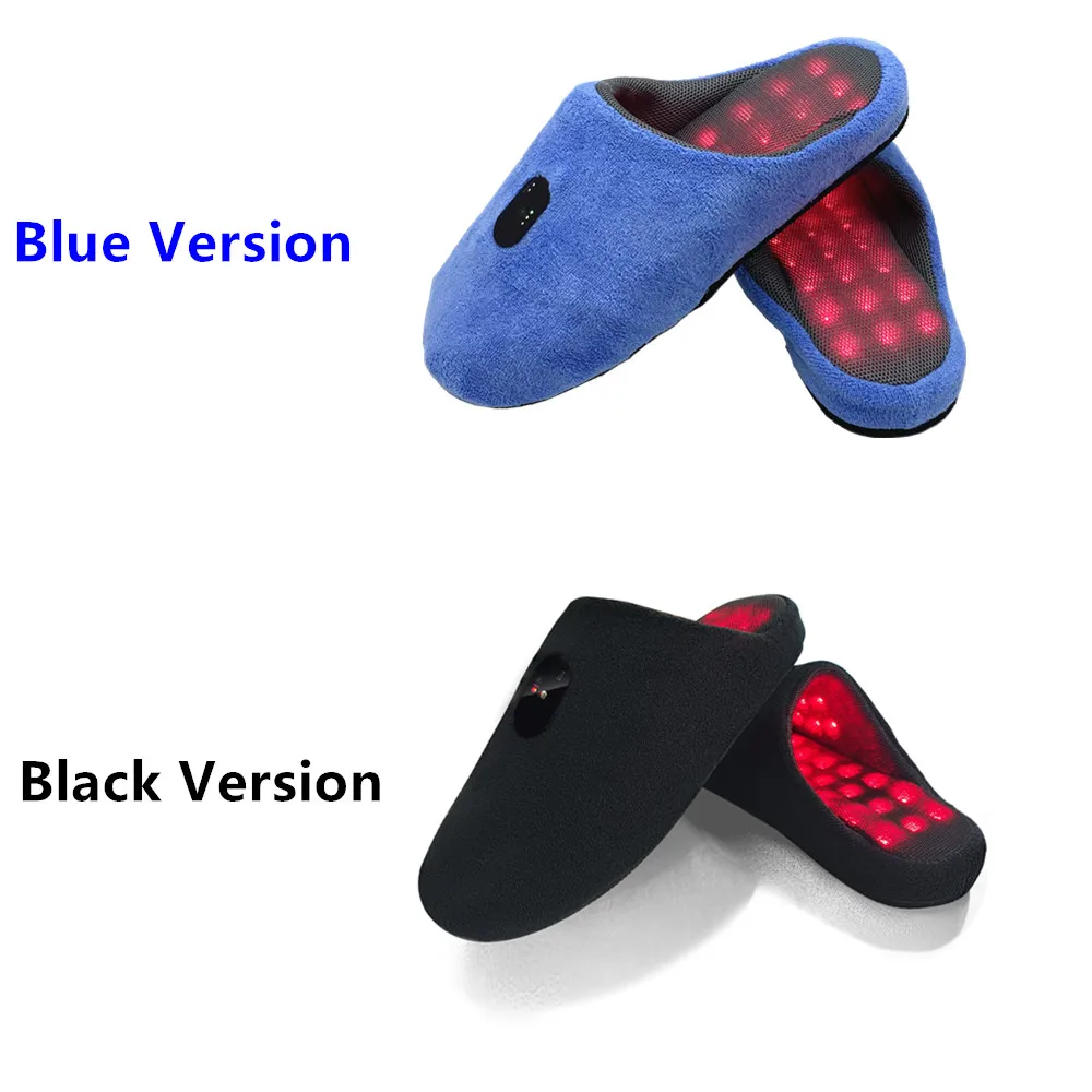 2026 2025 New Arrival Home Use Rechargeable Built in Battery Touch Control 20w 460nm 660nm 850nm Red Light Therapy Slippers