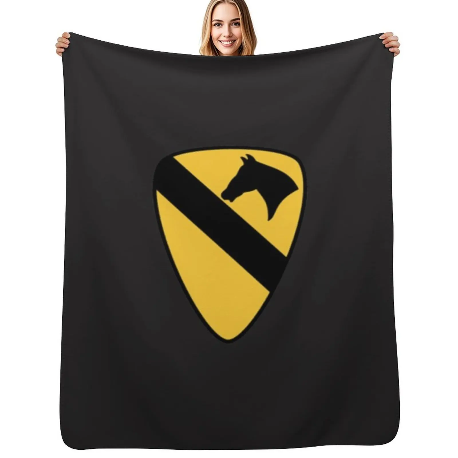 1st Cavalry Division Classic T-Shirt Throw Blanket Soft Comfort Blanket for Reading Watching TV