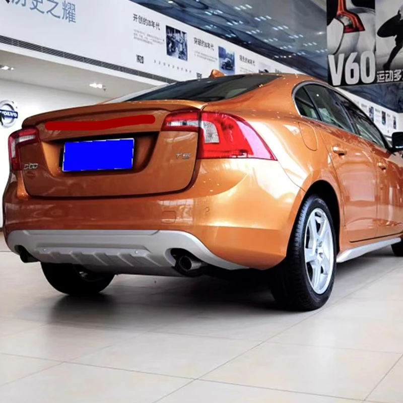 Suitable for Volvo S60 rear trunk lid spoiler fender carbon black sport modified parts 2011-2019