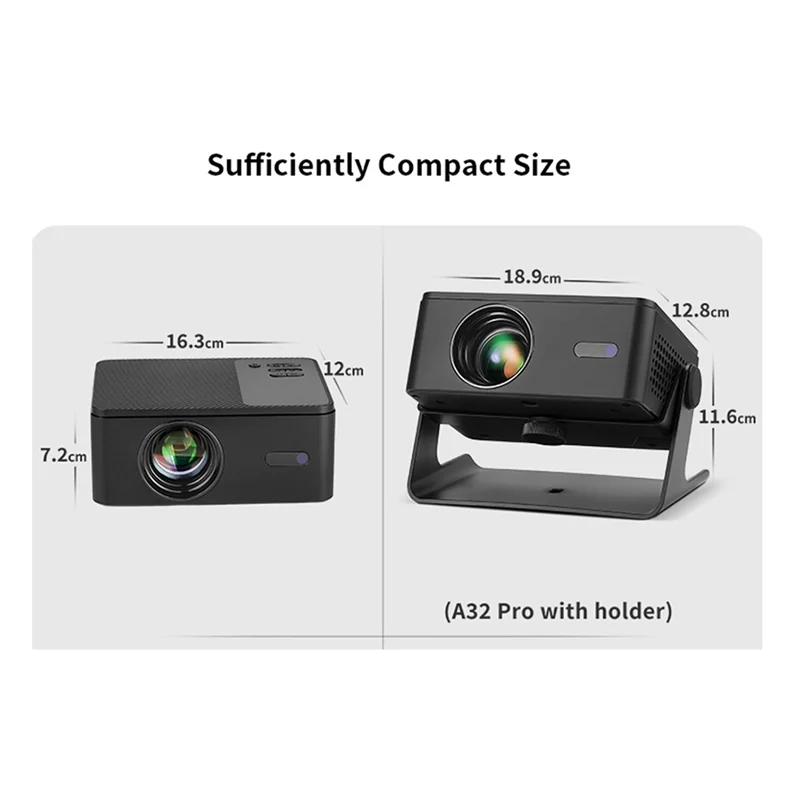 Nieuw - AUN A32 Projector Android 13 1280X720p Resolutie, Draagbare Home Cinema Mini LED voor telefoons en computers