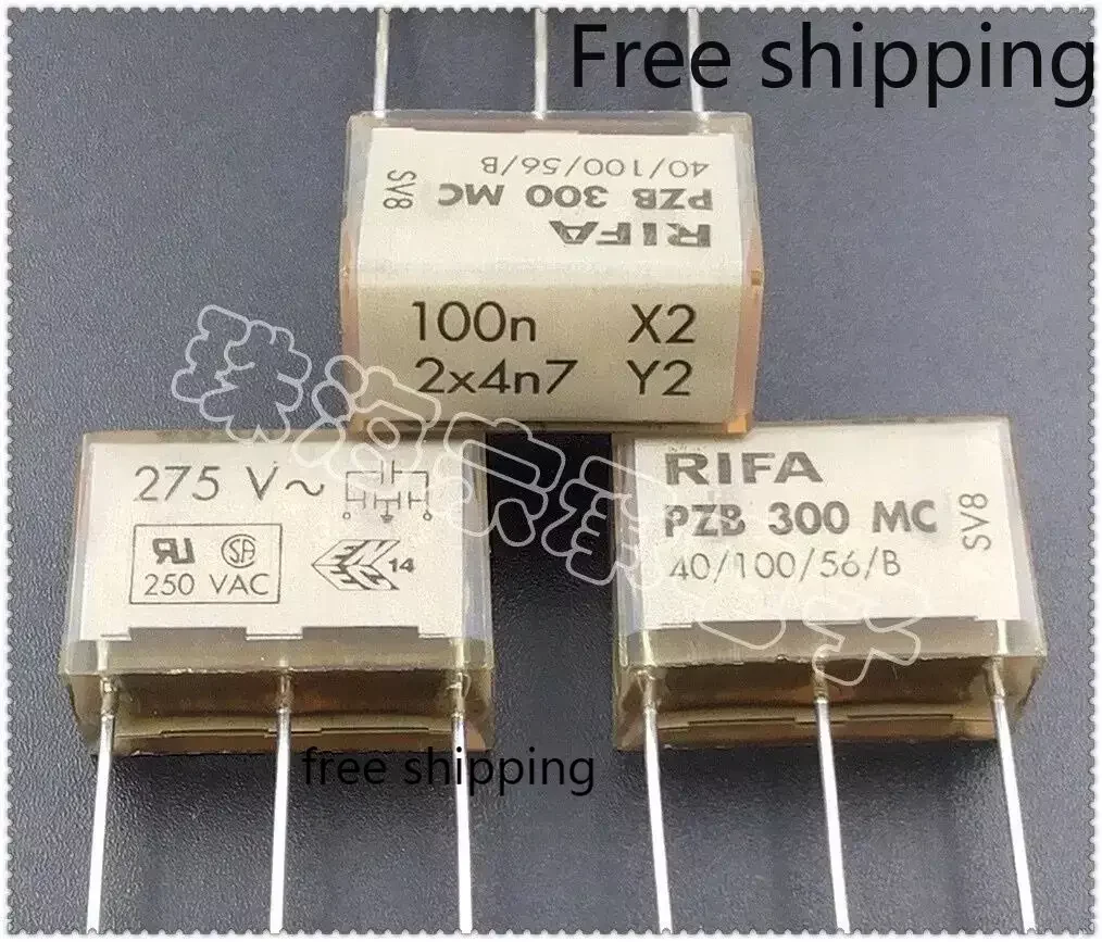 10~20/PCS  Imported 100n 2x4n7 RIFA PZB300MC 275VAC composite film capacitor X2 Y2   in stock.