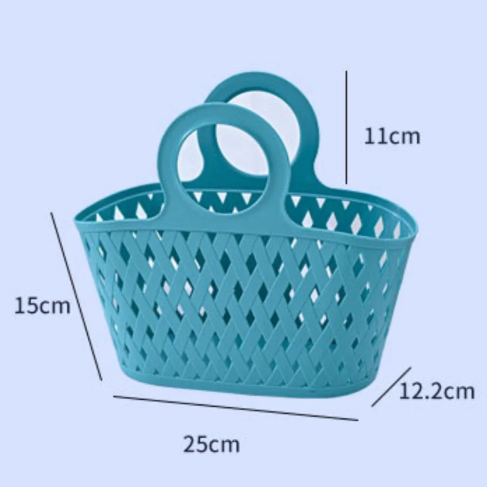 Portable Hollow Up Bathing Basket Bathroom Washing Supplies Storage Basket Hand Bag Type Laundry Drain Organizer Case Bathroom