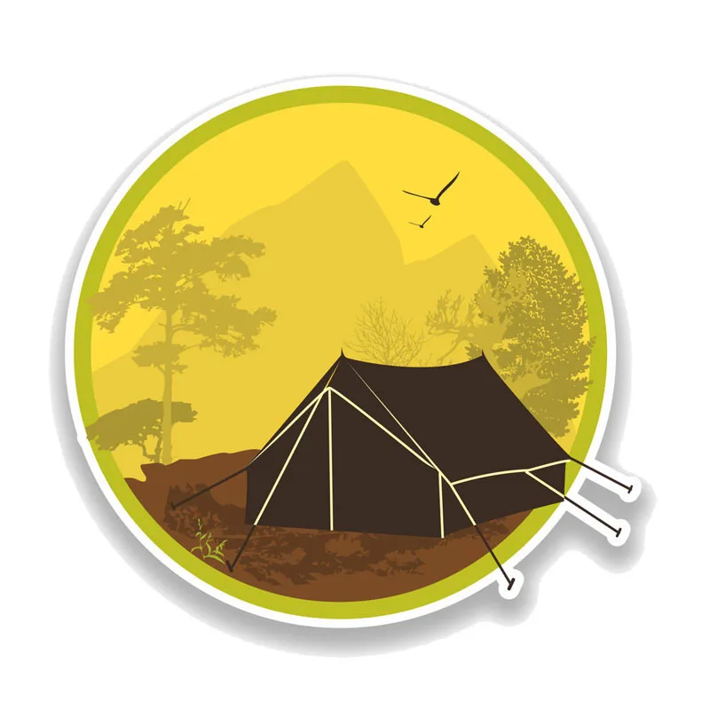 V1656# Wilderness Outdoors Camping Decal PVC Motorcycle Car Sticker  Waterproof Vinyl Decal Car Accessories Decor