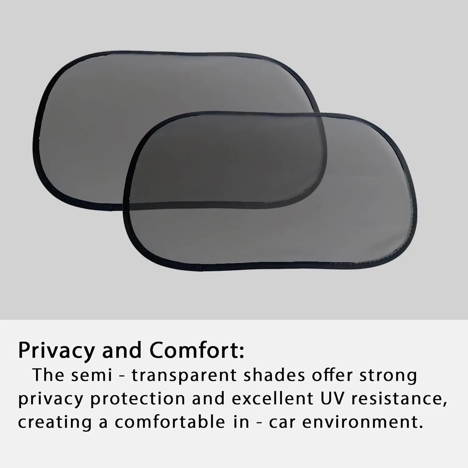 Car Window Sun Shade, UV Block Sunshade for Side Windows, Glue-Free Static Cling Privacy Film for Sedan, Heat Shield for Kids