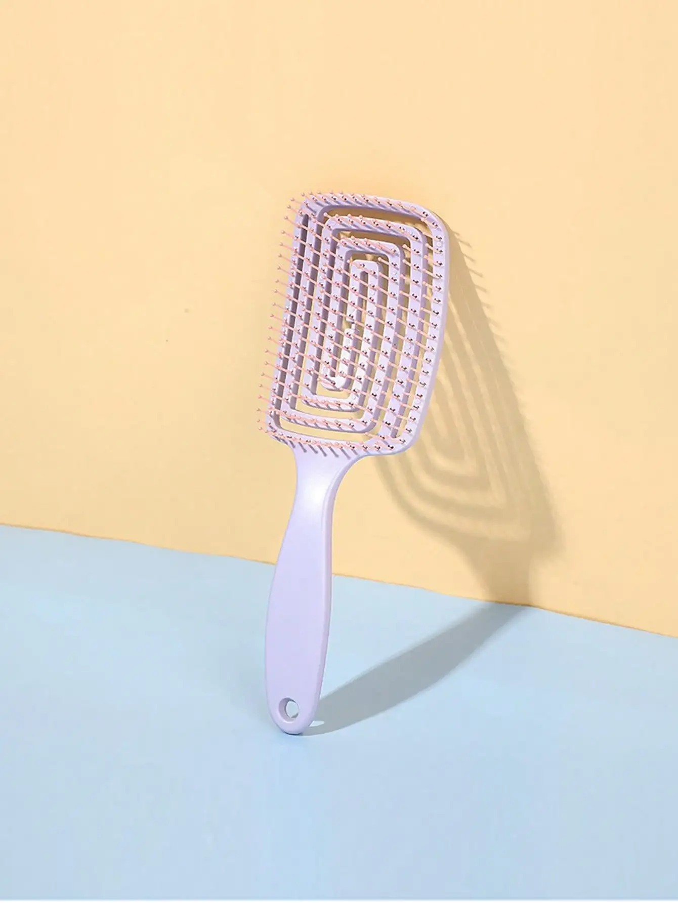 

1pc Purple Spiral Elastic Volumizing Hair Brush, Suitable For Wet & Dry Hair, Styling Comb