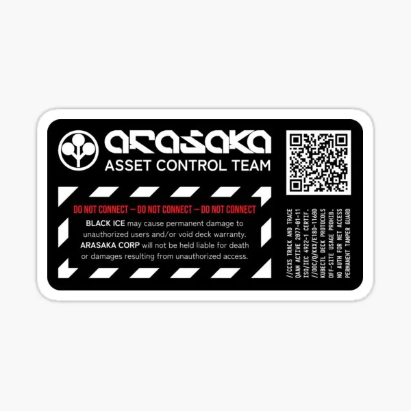 Arasaka Asset Tracking 5PCS Stickers for Bumper Laptop Stickers Cartoon Decorations Water Bottles Background Wall Anime Art