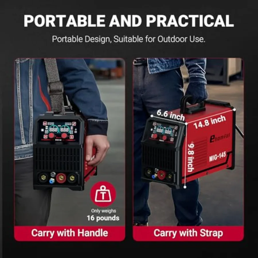 4 in 1 Multi-Process Welding Machine with Synergy IGBT Inverter for Professional and DIY Use: Compatible with MIG/Gasless Flux