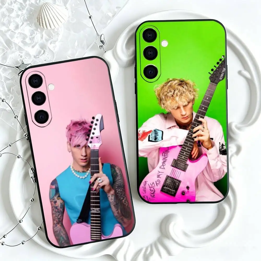 MGK Machine Gun K-Kelly Rapper Phone Case Black Silicone Soft For Samsung Galaxy A73,A72,A71,A70,A53,A52,A51