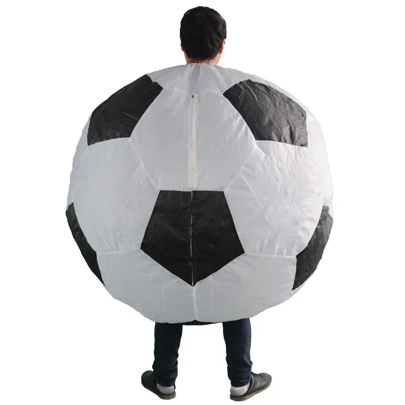 Disfraz inflable de balón de fútbol para adultos, divertido disfraz de Mascota de fútbol, vestido de fantasía para fiesta, accesorios de carnaval, traje de soplado