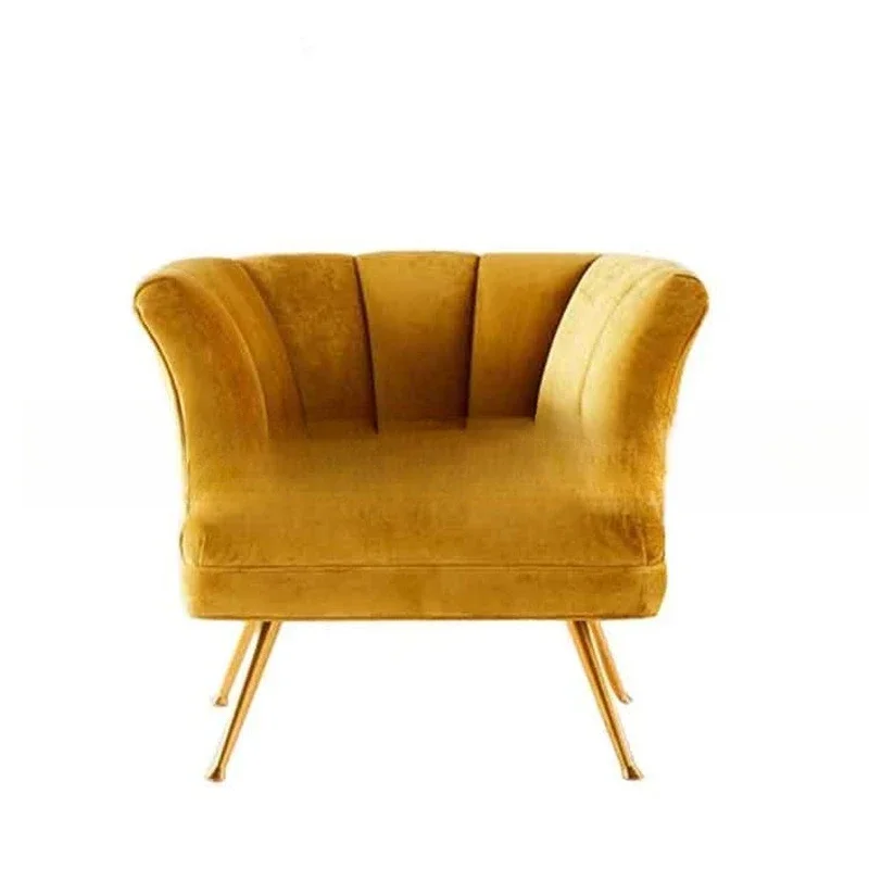 

Simple modern flannel sofa, casual single sofa, high-end club hotel, fashion negotiation chair