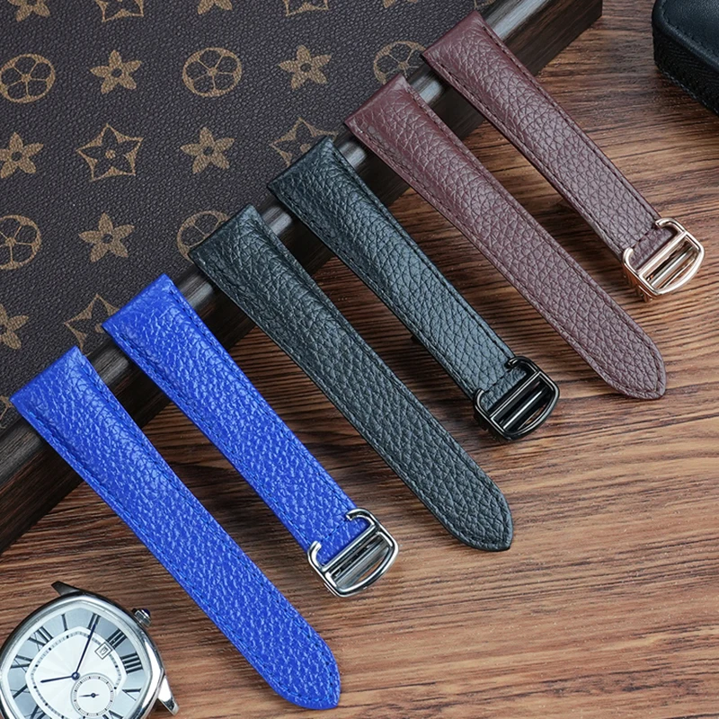 

Ремешок для часов Cartier Tank London Solo Key из натуральной кожи (коровья кожа) для мужчин и женщин, 17 мм, 18 мм, 20 мм, 22 мм, быстросъемный.