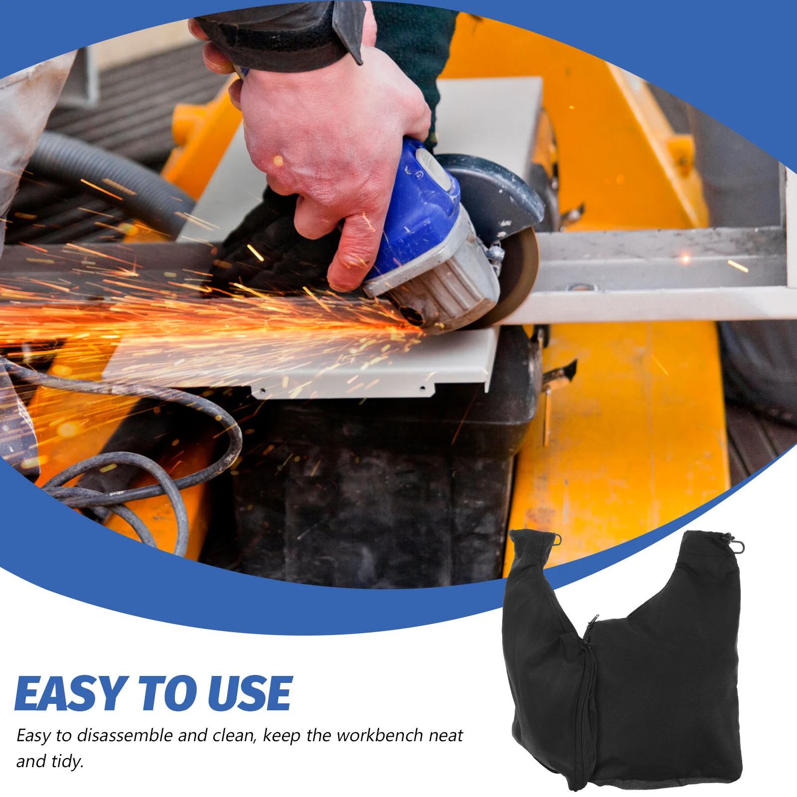 

2 Pcs Aluminum Sawing Machine Accessories Table Top Dust Bag Nail Heavy Duty Sawdust Collection Bags Black Replacement