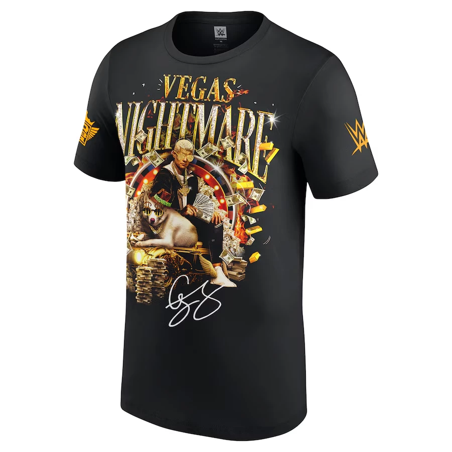 

Men's Black Cody Rhodes Nightmare High Top T-Shirt Classic Simple Unique Loose Comfortable Suitable For Daily Leisure Sports