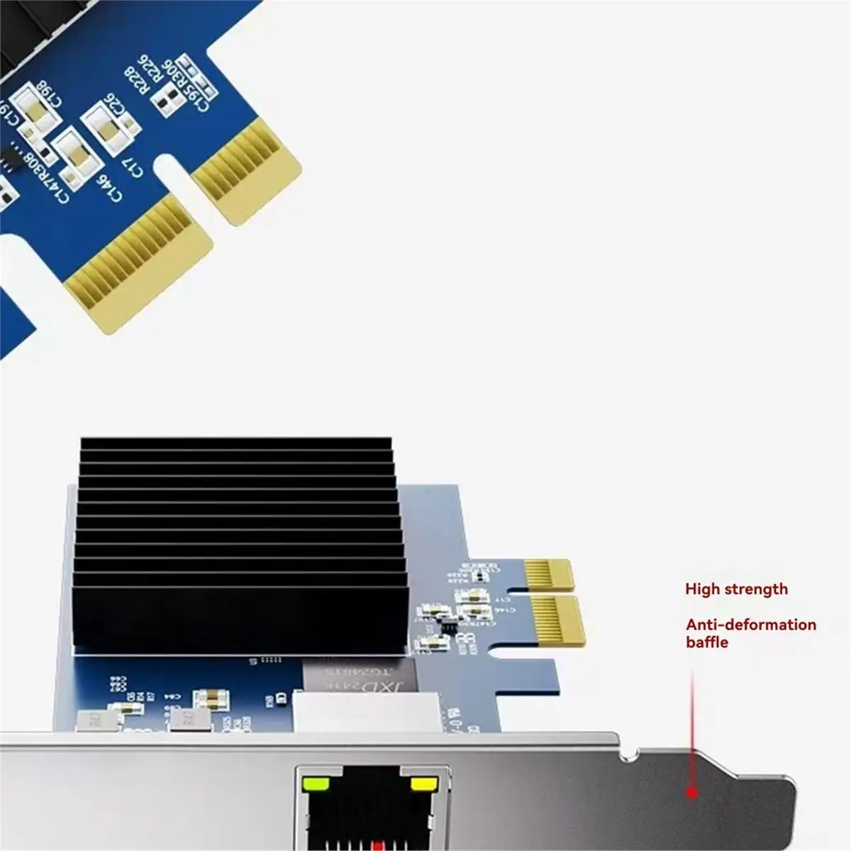 A003 10G PCI-E to RJ45 Network Card RTL8127 Chip 10 Gigabit Ethernet PCI Express Network Card for PC PXE Wake-on-LAN ()