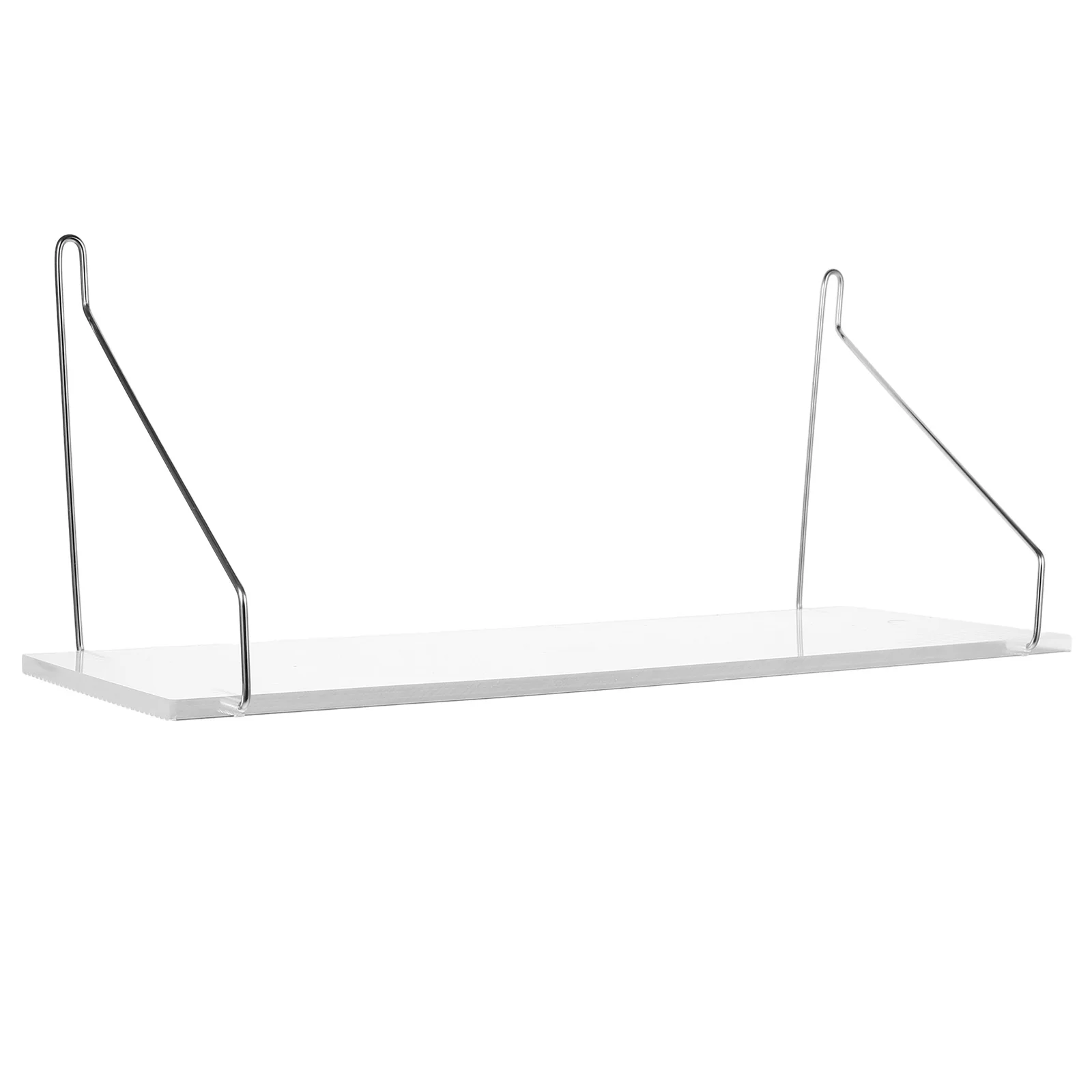 

Acrylic Wall Shelf 40cm Floating Mount Bathroom Kitchen Storage ganizer Rack No Drill Shelf Small Spaces Wall Mounted Holder