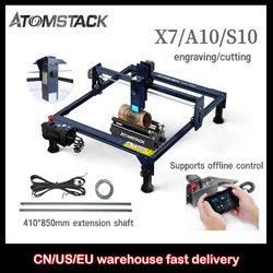 ATOMSTACK A10 S10 X7 PRO 50W Laser Engraving Machine 41cmx85cm Mini DIY Stainless Steel Acrylic Metal Printer 32Bit Mainboard