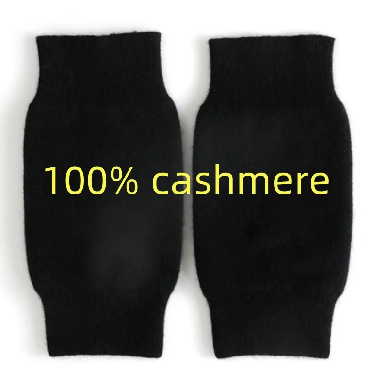 100% cashmere 2024 autunno e inverno nuovi uomini e donne generali corti spessi antivento e ginocchiere in maglia calda fredda