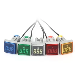 ABILKEEN LED Illuminate Digital Display Signal Indicator Light -20℃~199℃ Square Head Digital Display Thermometer