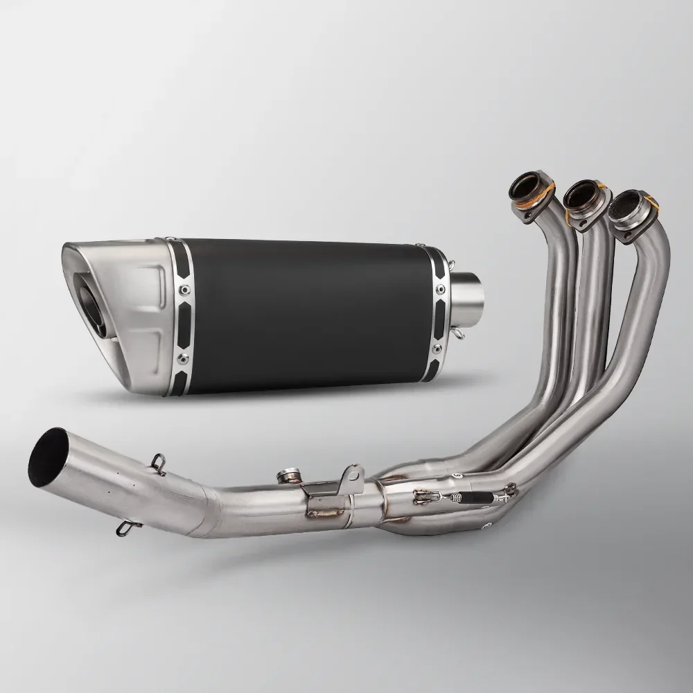 Motorcycle Exhaust Pipe For MT-09 FZ-09 XSR900 High Quality Wire With Sensor Full End Muffler Link Pipe Upgrade Kit