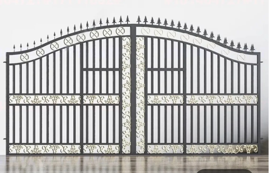 Luxury Swing Sliding Home Garden Driveway Gates Patio Wrought Iron Gate For Home