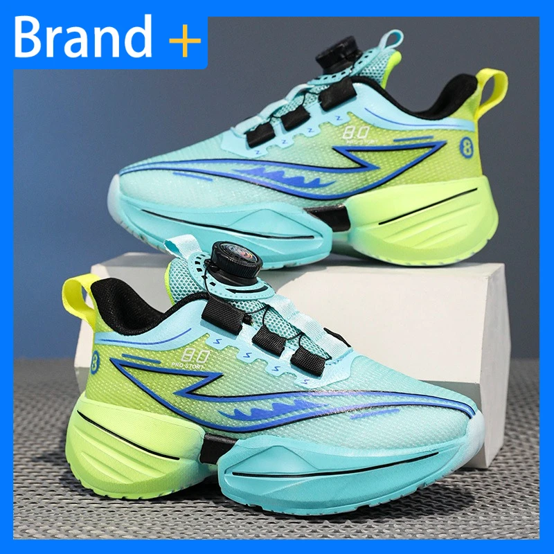 

Childrens Running Shoes Elastic Soft Sole School Training Match Cushioning Anti Slip Sneakers Boys Comfort Sports Tennis Shoes