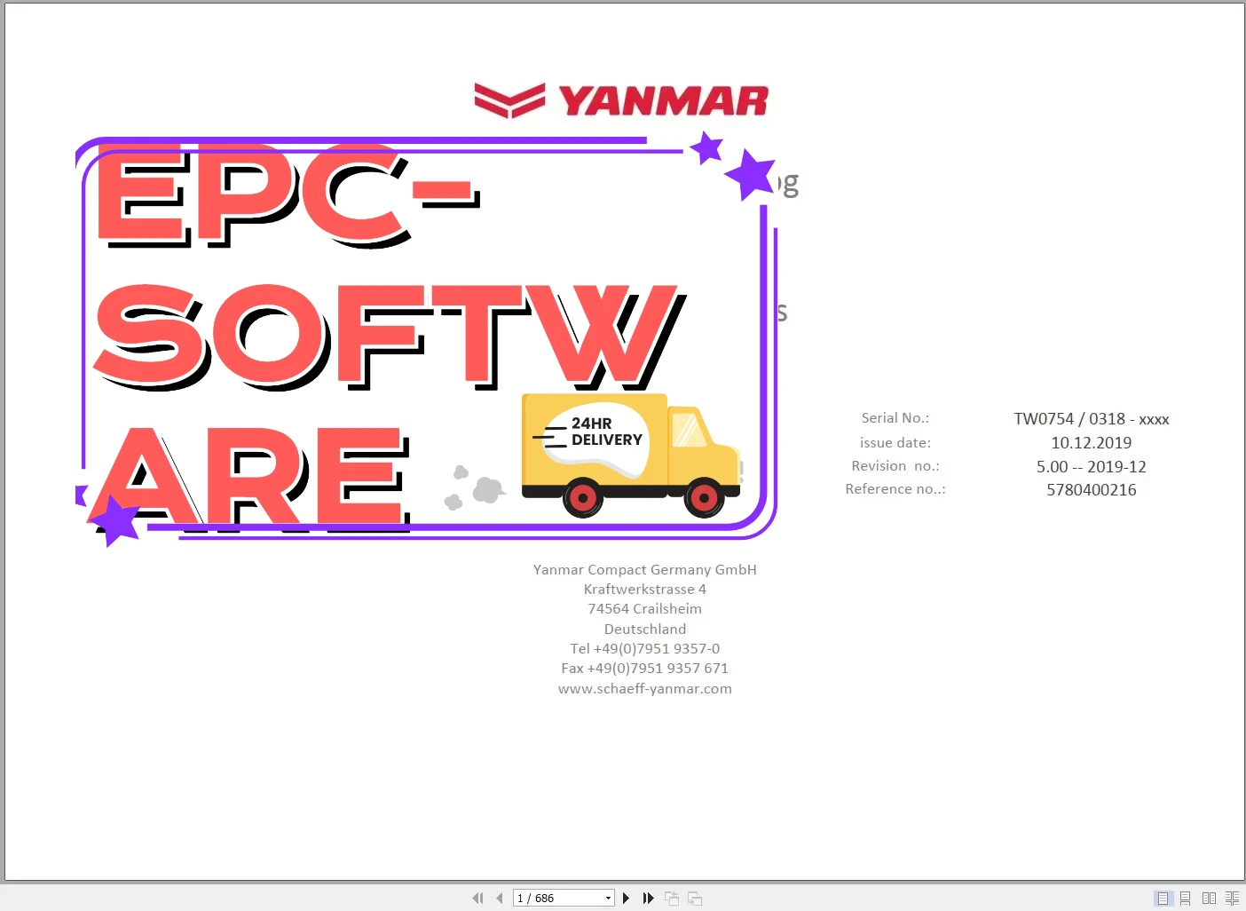 

EPC-SOFTWARE Yanmar Все модели 13,0 ГБ Детали PDF-оператора Учебники и проводки Гидравлические диаграммы