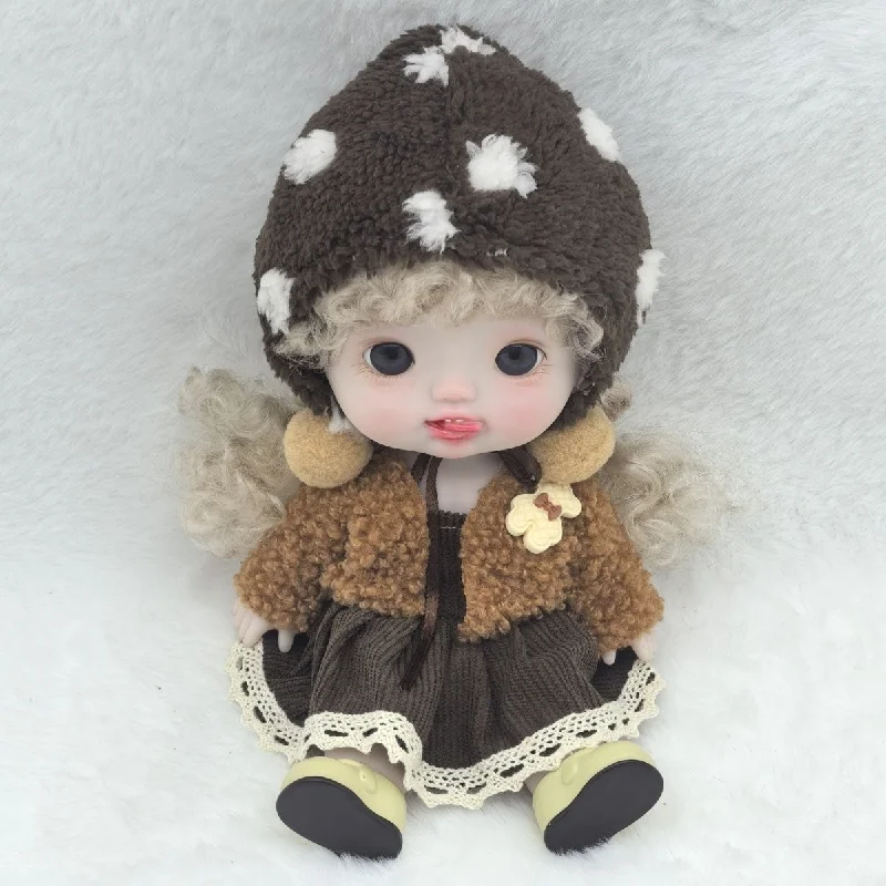 

New High Quality Cute Bjd Doll 22cm Doll Big Head Cute Girl Doll Toys Kids Festival Gift Dolls Birthday Girl Gifts New In Stock