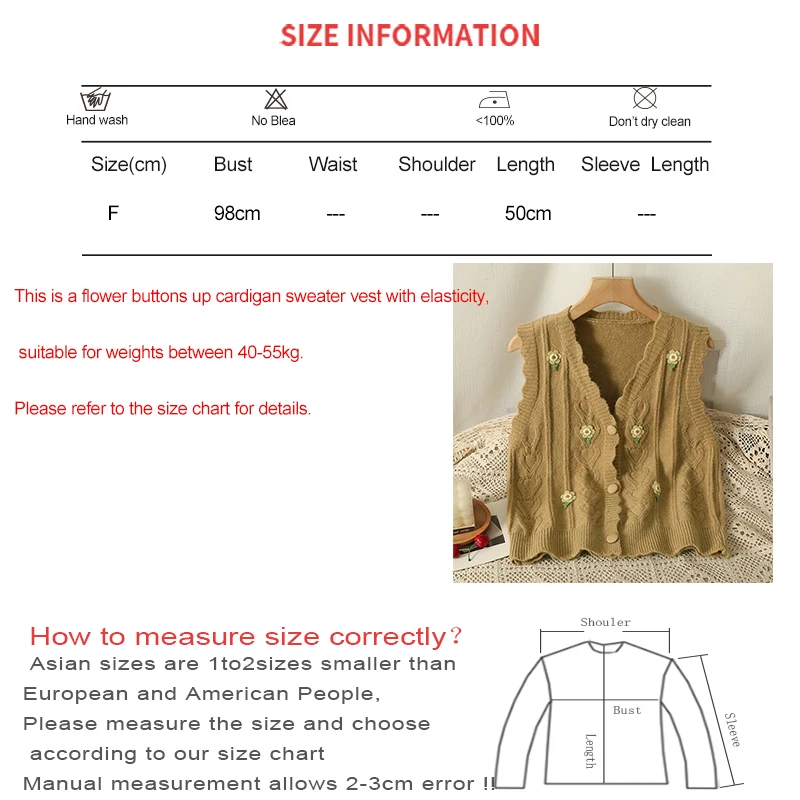 HELIAR Women Flower Embroidery Ruffles Sweet Sweater Vest Buttons Up Cardigan Sleeveless Casual Office Waistcoat Fall Winter