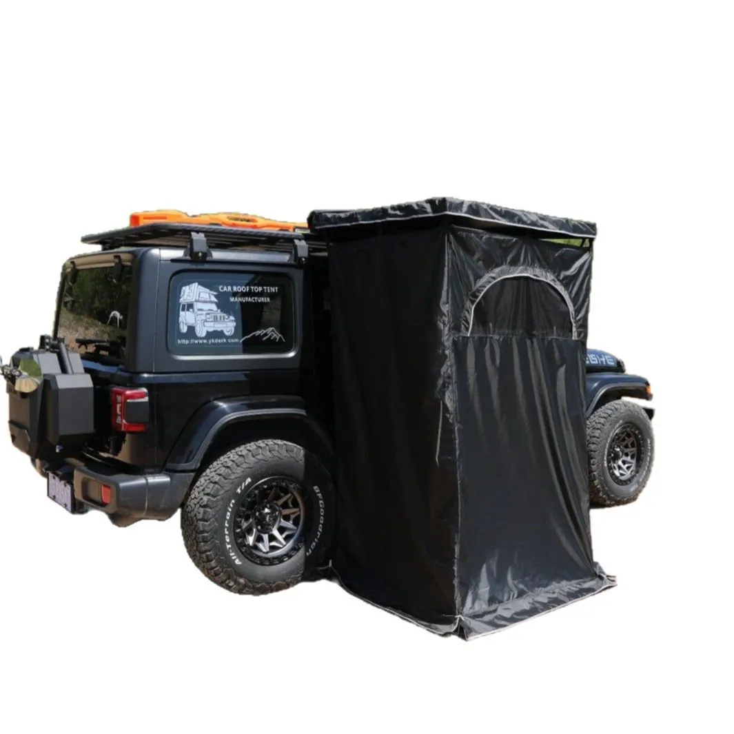

Outdoor Car Side Shower Tent Folding Camping Mobile Toilet Changing Shelter with Poles - Portable Side Mount Shower Awning