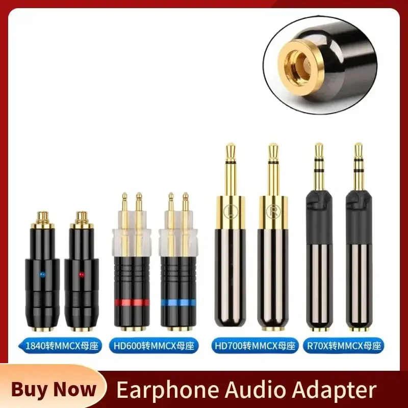 Convertidores HD700 1840 1440 R70X HD25 HD600 HD650 HD800 a MMCX convertidor de auriculares hembra adaptador de Audio electrónica de consumo
