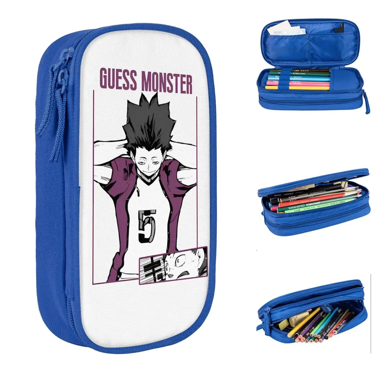 Haikyuus Satori Tendo  Pencil Cases Pen Box Bag Girls Boys Big Capacity Students School Zipper Pencil Box