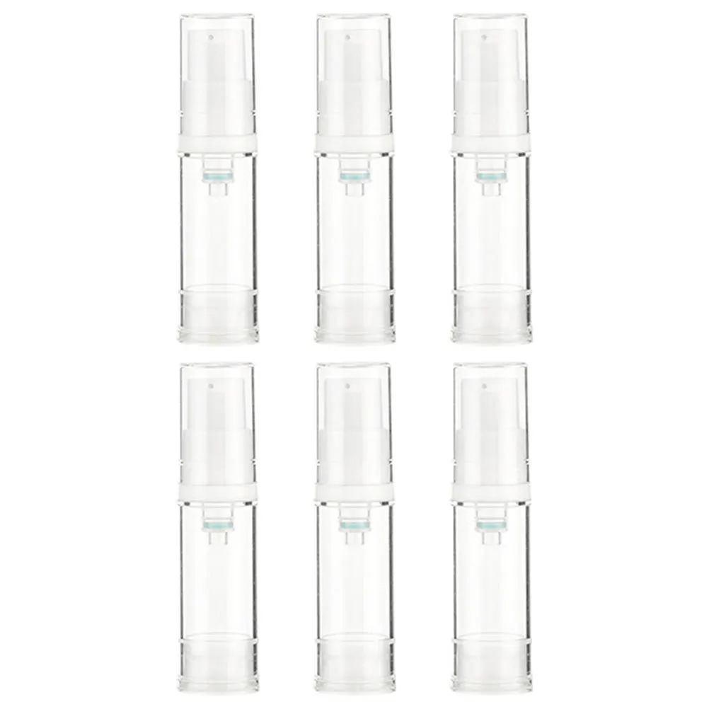 6Pcs Empty Foundation Bottles with Pump Travel Size Containers for Skincare Essence Refillable Jars Lightweight