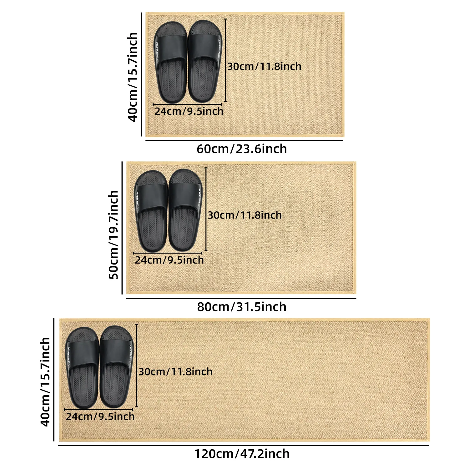Jute Carpet,home Kitchen Floor Mat,anti Slip and Oil Resistant Foot Mat,indoor Mat,door Mat,foyer Mat, Home Decoration,room Deco view 6