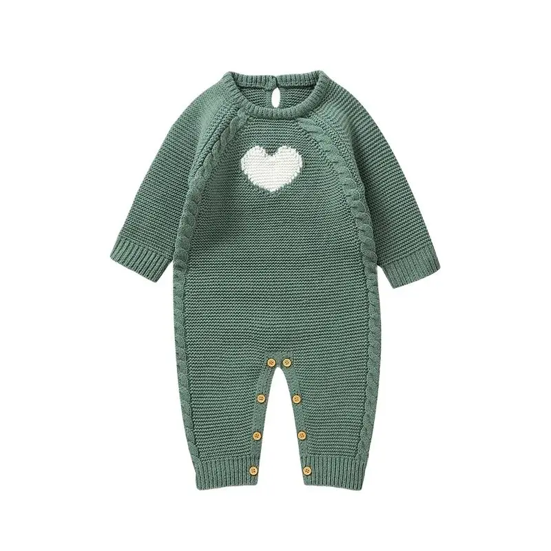 Boy Girl Long Sleeve Jumpsuits 0-18m Autumn Infant Kids Playsuits Clothes Baby Rompers Spring Crew Neck Long Sleeve Knit Newborn