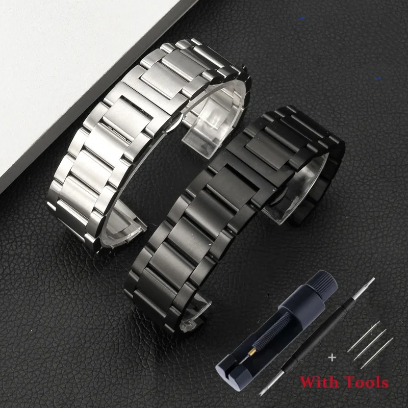 

18mm 20mm 22mm 24mm High Quality Solid Stainless Steel Watch Strap for Universal Watch Band with Metal Folding Butterfly Buckle