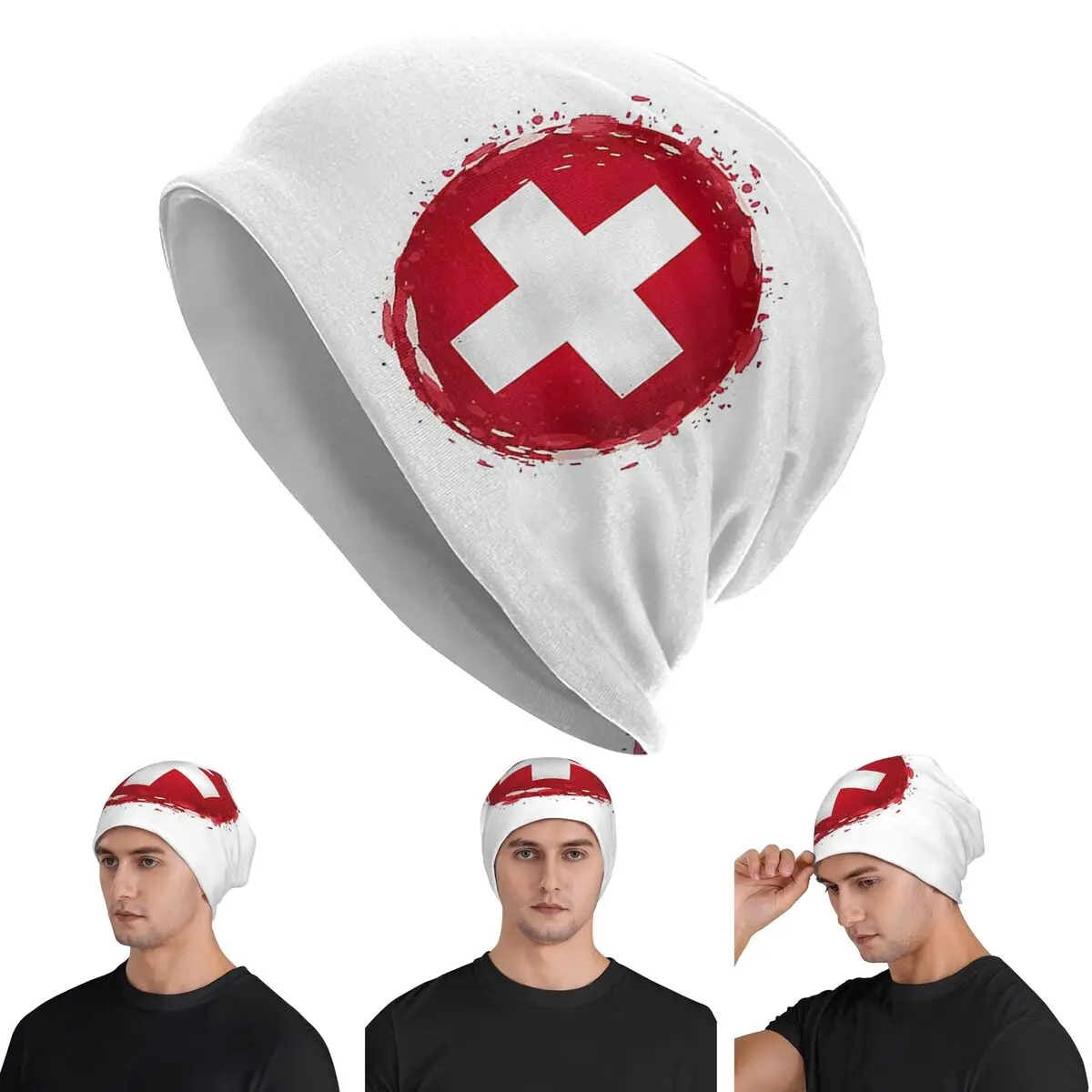 

Швейцарский флаг Швейцарии, шапки Skullies, шапки, теплая осенне-зимняя уличная шапка, вязаные шапки для мужчин, женщин и взрослых