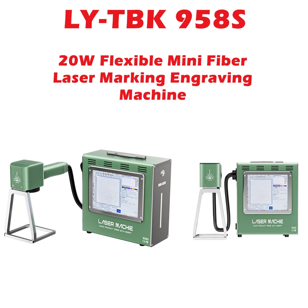 Handheld Flexible Portable Marking Machine LY-TBK 958S Mini Fiber Laser Marking Engraving and Back Cover Removal Machine 20W