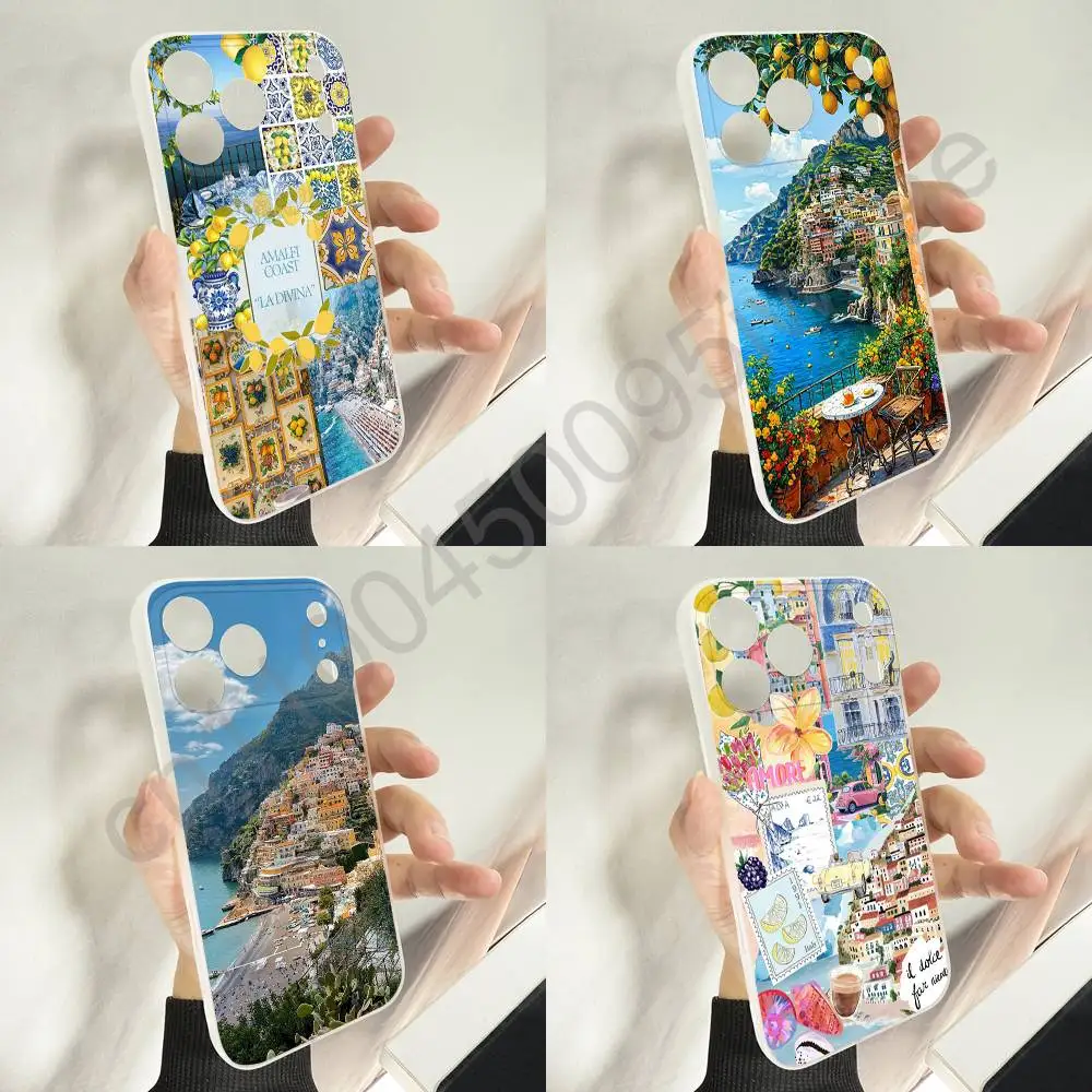 

European Amalfi Coast Lemon Phone Case For iPhone 11,16,15,14,13,17,12,Plus,E,Air,Mini,Pro,Max Magnetic Magsafe Soft Cover