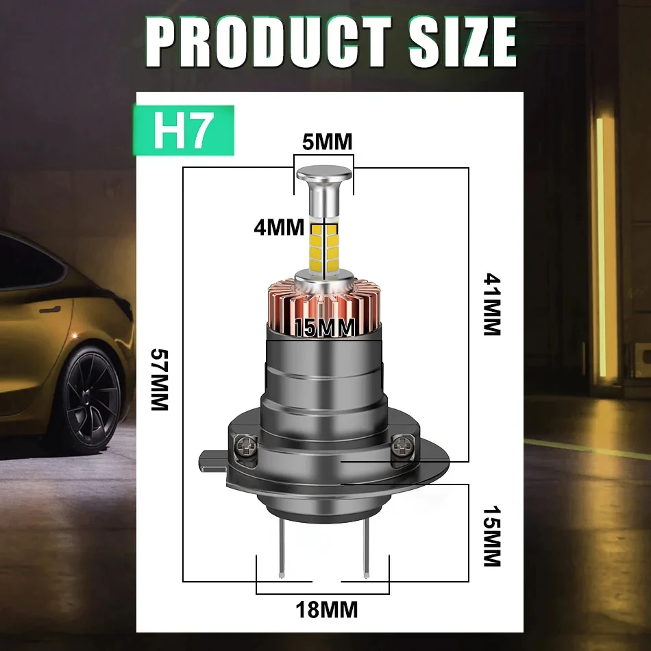 1600 واط 360 H7 LED سيارة العلوي لمبة Canbus 1800000LM ضوء لسيارة توربو حجم صغير H7 LED كشافات 6500 كيلو 12 فولت اللاسلكية