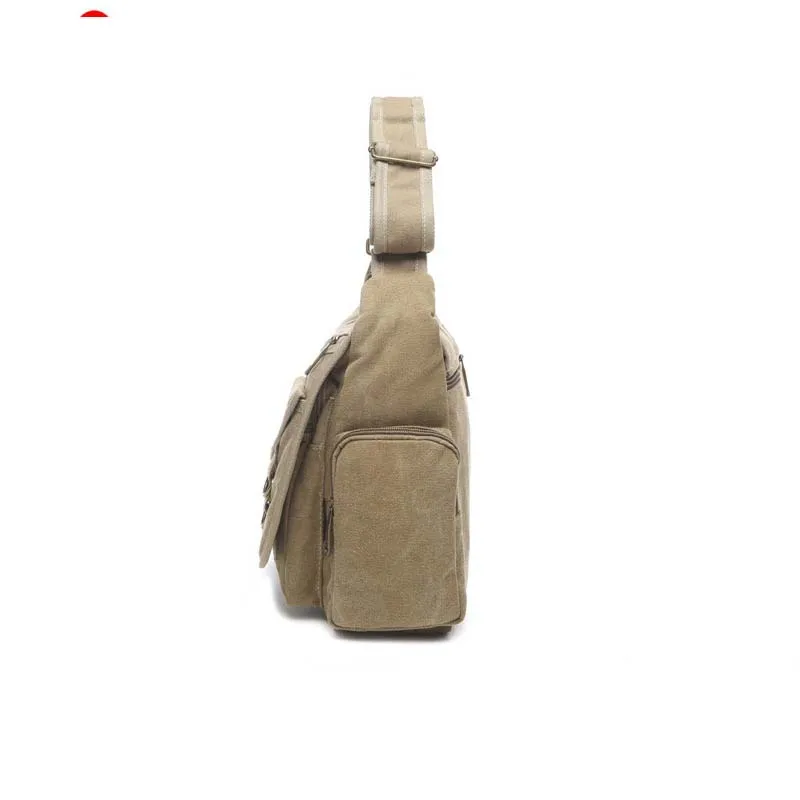 Imagem -03 - Bolsa dos Homens Crossbody Bolsa Multifuncional Homens Retro Bolsas Canvas Ombro Bolsa do Mensageiro Leisure Pacote Shoulder Bag