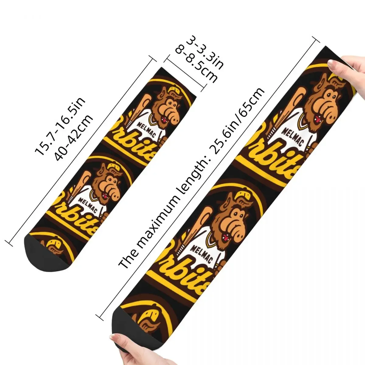 Retro Orbiters Men's Socks ALF The Animated Series Unisex Novelty Seamless Printed Happy Crew Sock Gift