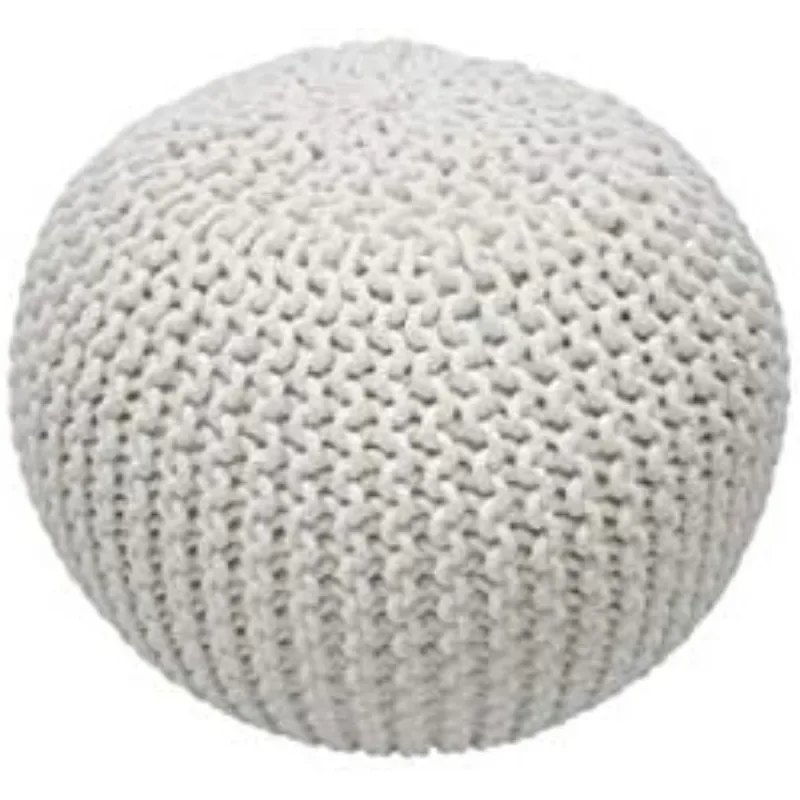 Ling Round Knit Ottoman Pouf