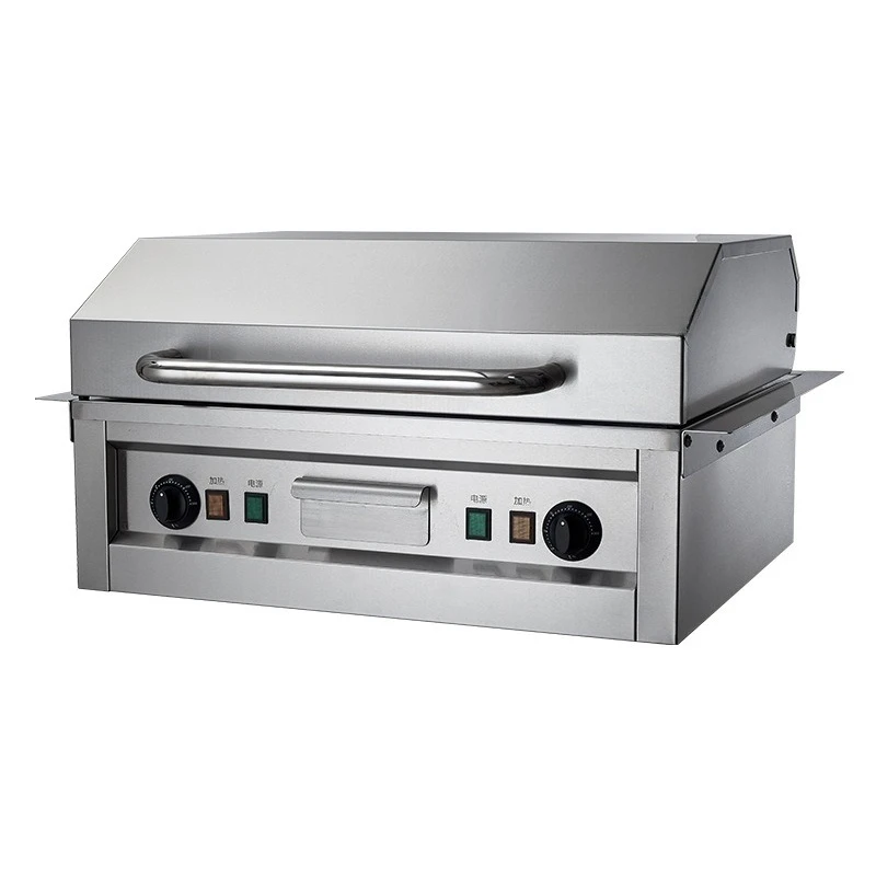 

Встроенный электрический гриль, железная пластина для гриля на открытом воздухе во дворе виллы