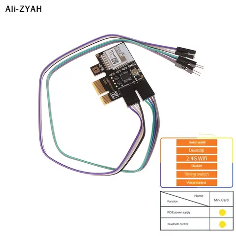 【ZH】CCA4-A3 Tuya Wifi PC Power Switch Desktop Computer Remote Boot Startup Card Telecommuting PICE MINI Card