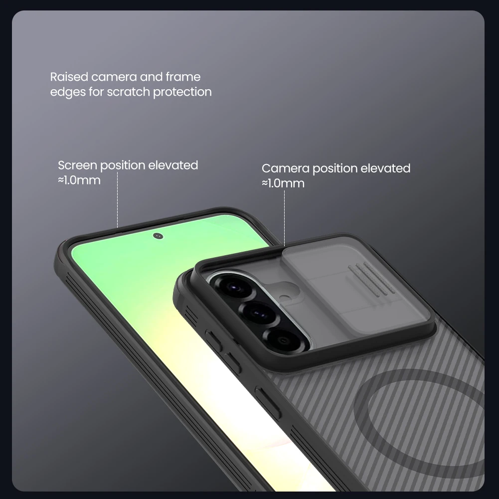 Für Samsung Galaxy A57 5G Hülle NILLKIN Hülle Magnetische Camshield-Hülle Linsenschutz Mit Magnetischer Saugfunktion Durchscheinend – Detail 5