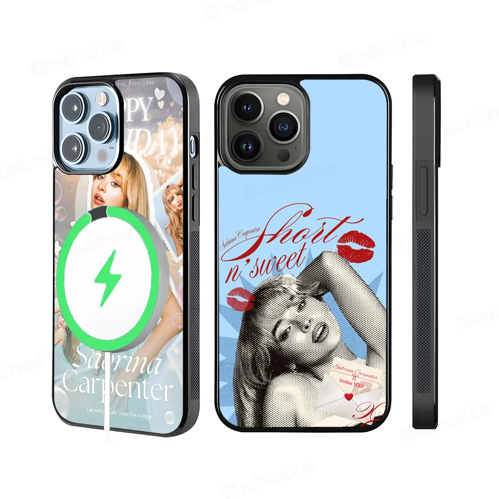 

Singer S-Sabrina C-Carpenter Phone Case Magnetic Case For IPhone 16 14 13 12 11 15 Pro Max Plus For Magsafe Wireless Charge