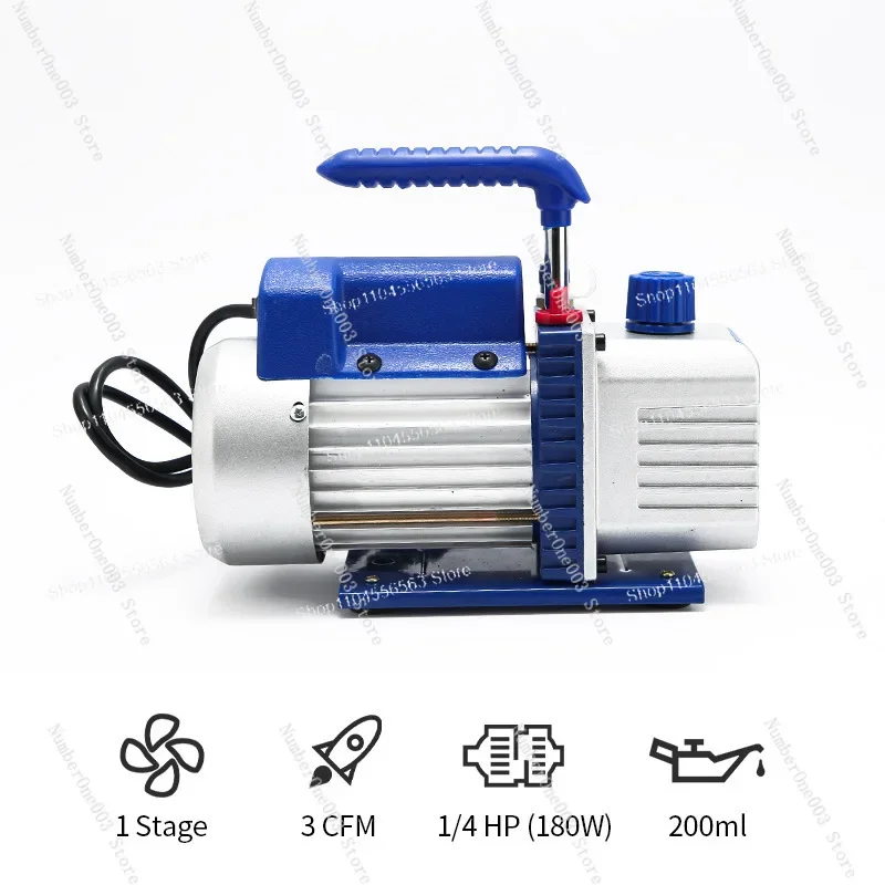 3/3,5 CFM tragbare praktische Vakuumpumpe, Drehschieber, Wartung der Klimaanlage, Kältemittel, Kühlung, kleine Vakuumpumpe